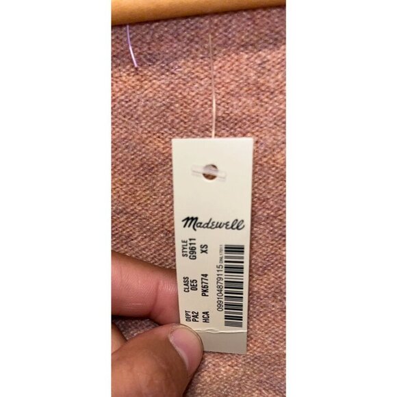 NWT Madewell Edgewater Bubble-Sleeve Cardigan Sweater /merino wool/alpaca/cXS Wo - Picture 9 of 14